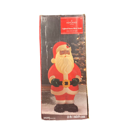 Ashland Christmas Lighted Santa Blow Mold 2ft