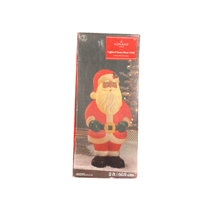 Ashland Christmas Lighted Santa Blow Mold 2ft