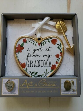 Grandma Heart Shaped Hanging Plaque - Home Decor