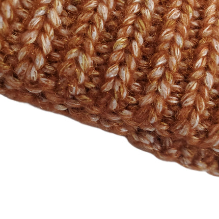 TIME AND TRU, TT BEANIE, BROWN WITH POM, ONE SIZE FITS MOST,