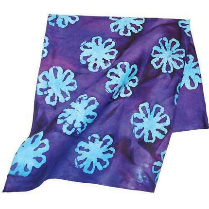 Star Burst Batik 100% Cotton Bandana 22x22