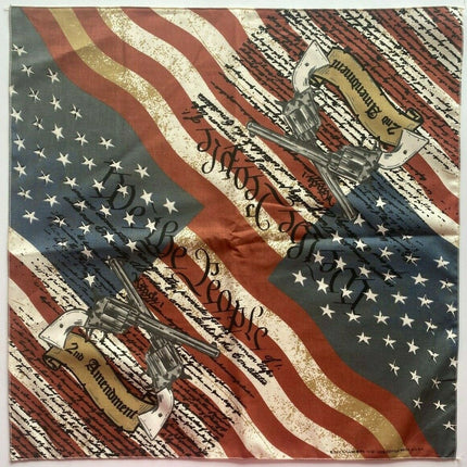 USA Flag Bandana - 100% Cotton 22"x22" - Red White Blue