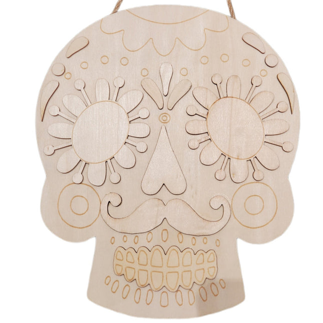 MAKE MARKET, DIY Wood HALLOWEEN Wall Plaque, DIA DE LOS MUERTOS