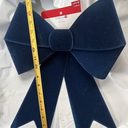 Blue Velvet Holiday Bow - Celebrate It Home Decor