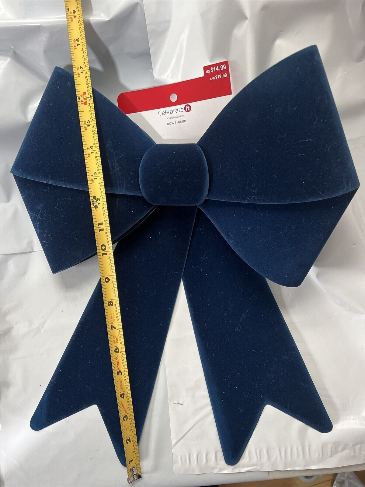 Blue Velvet Holiday Bow - Celebrate It Home Decor