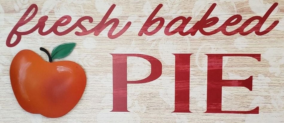 Ashland "Fresh Baked Apple Pie Served Daily" 14.25 x 8" x 1.25 Tabletop Decor
