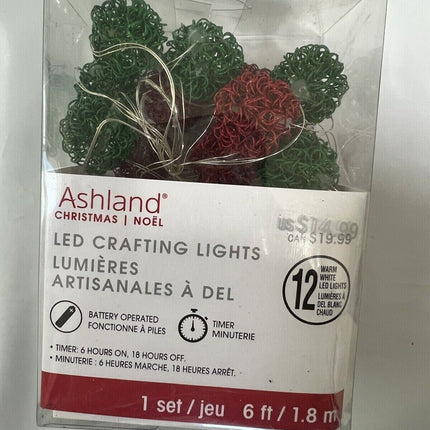 Ashland 6ft Red & Green LED Christmas Lights with Timer
