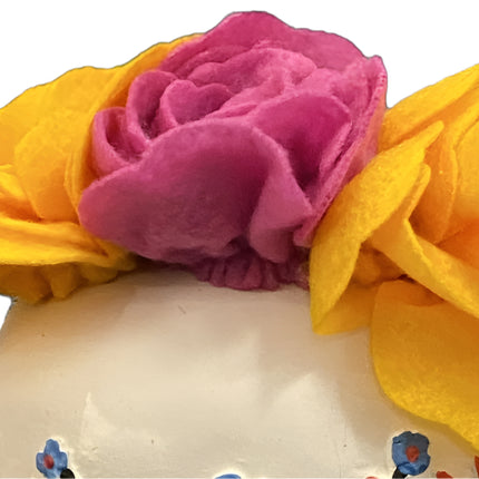 Ashland Day of the Dead Table Top Decor 7 inches Tall with Flowers