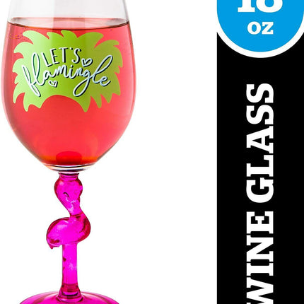 Flamingo Stem Wine Glass 18oz – Gift for Wine Lovers
