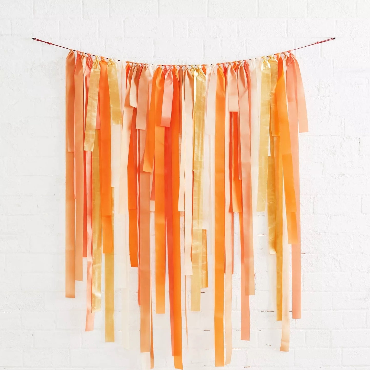 Orange & Gold Fringe Backdrop 48" x 50" - Celebrate It