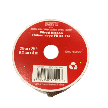 Celebrate it Christmas Sparkling Net Wired Ribbon 2.5inx20ft