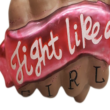 Ashland Glass Fight Like A Girl Darker Colored Fist Christmas Ornament