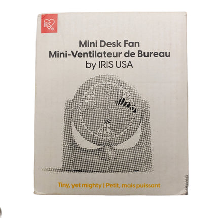 Mini Desk Fan by IRIS USA White