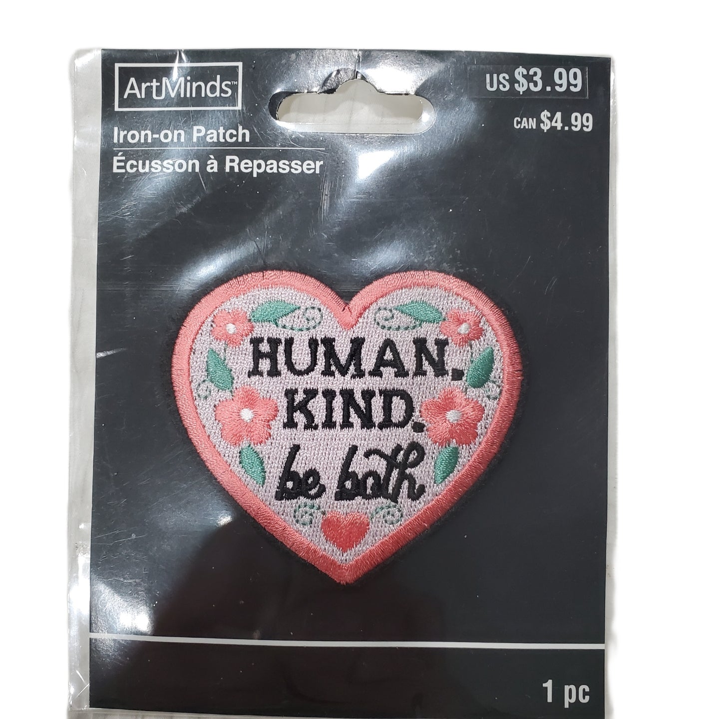 Iron-On Human Kind be both Patches by ArtMinds New Sealed