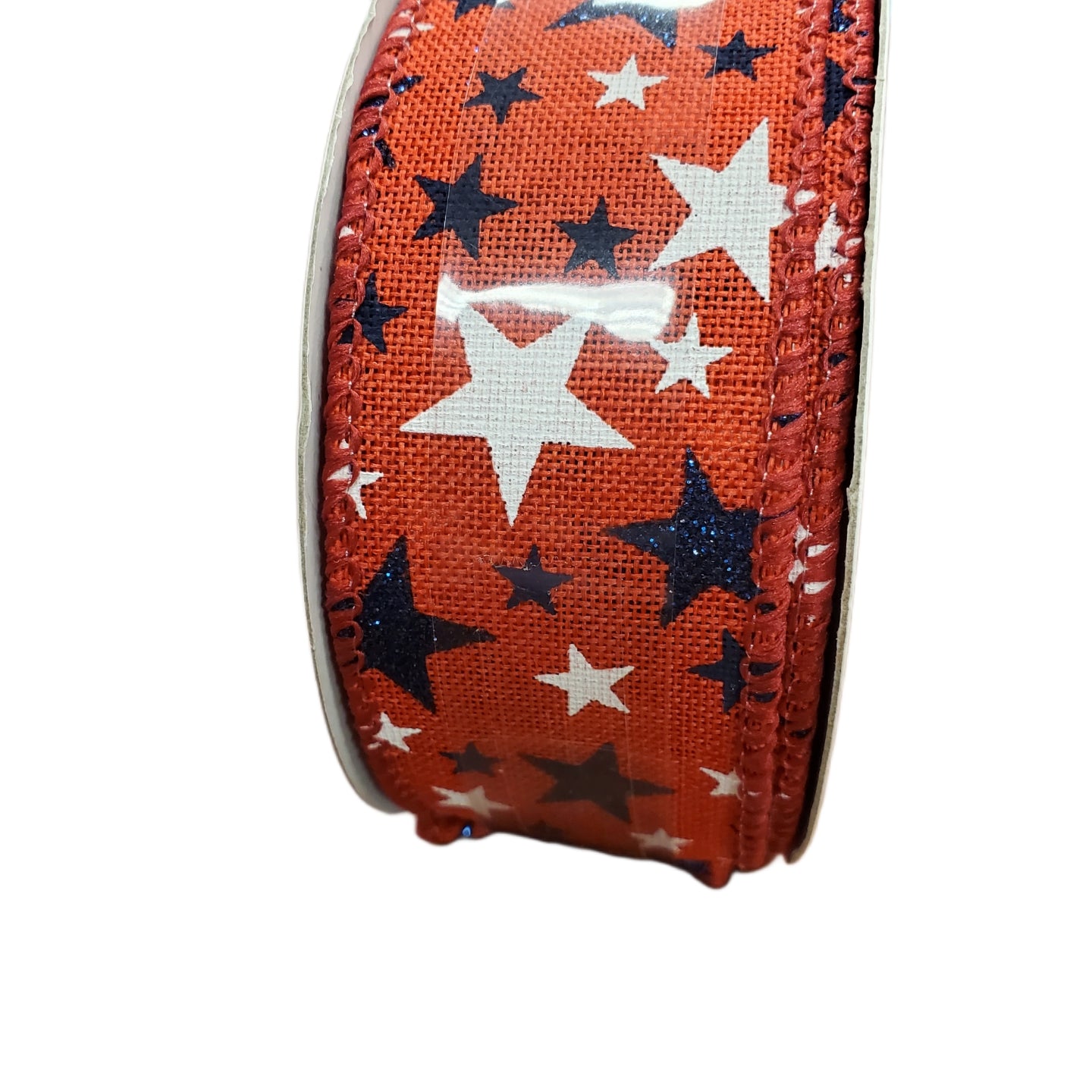 Ribbon, Wired, 1.5 in X 30 ft, Red White Blue