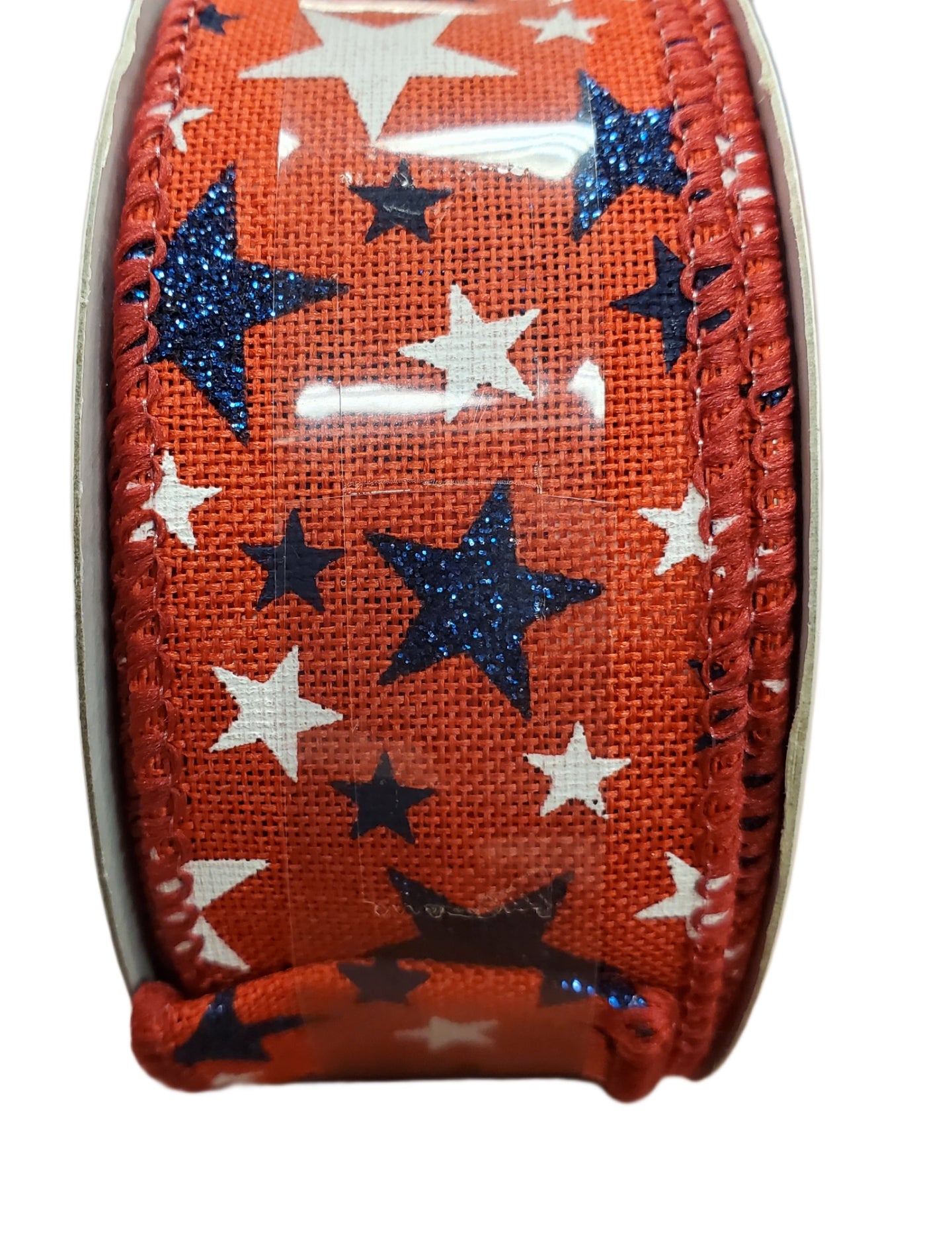 Ribbon, Wired, 1.5 in X 30 ft, Red White Blue
