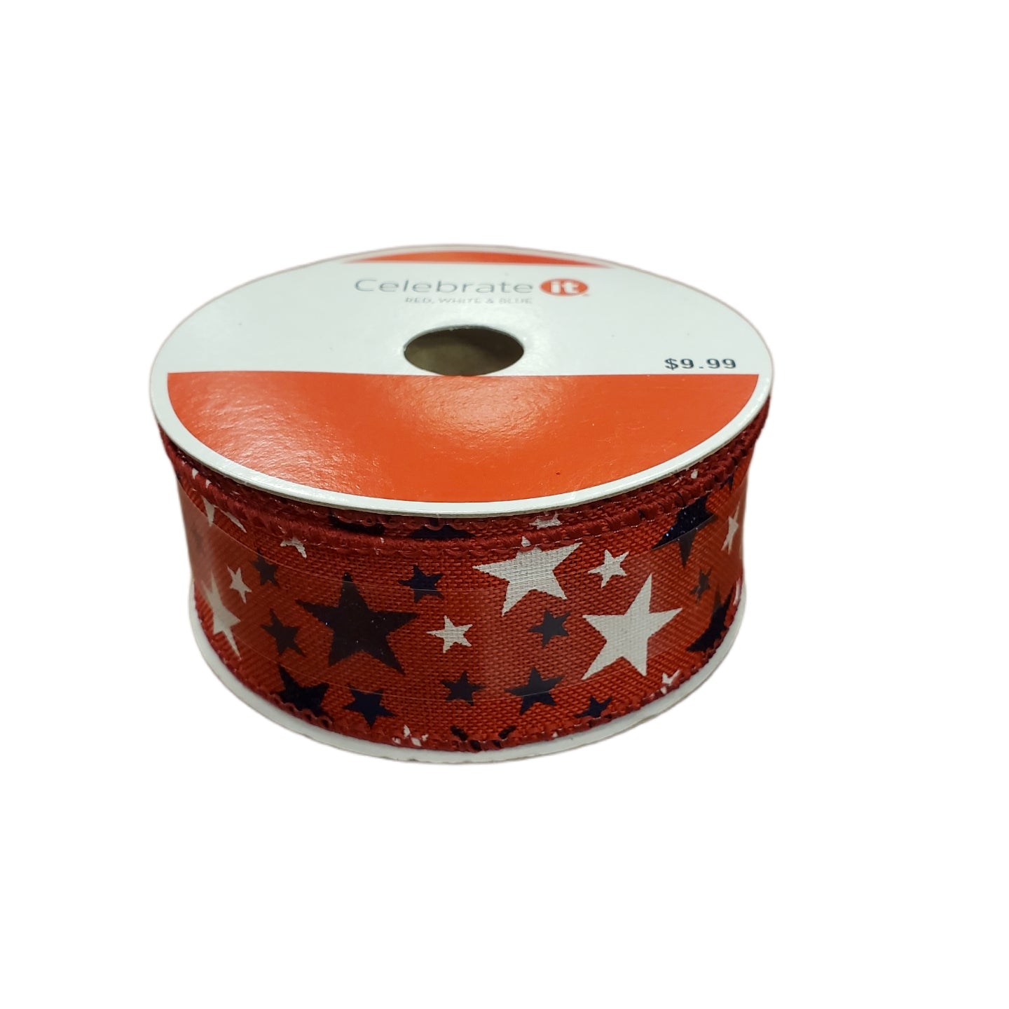 Ribbon, Wired, 1.5 in X 30 ft, Red White Blue
