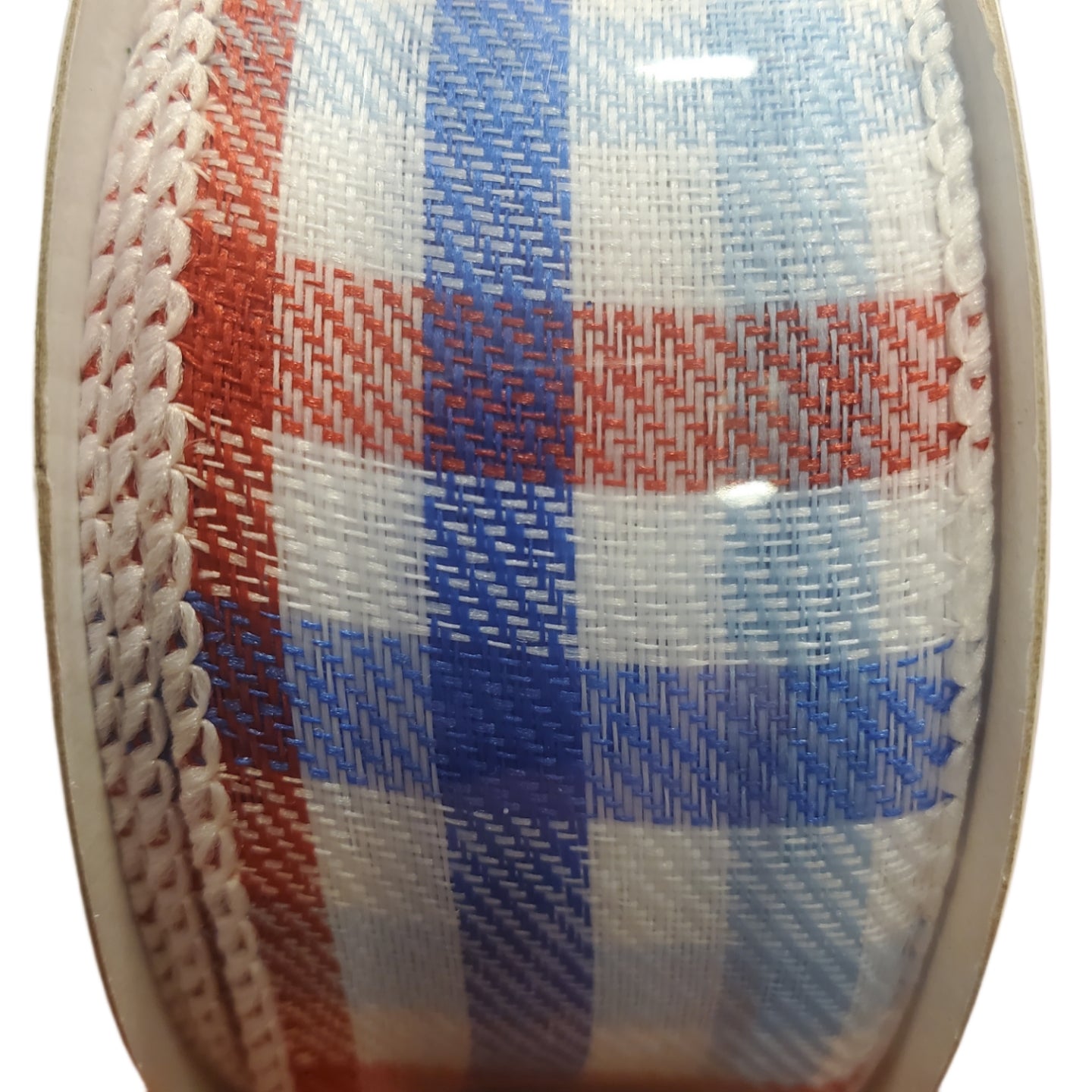 Ribbon, Wired, 1.5 in X 30 ft, Red White Blue