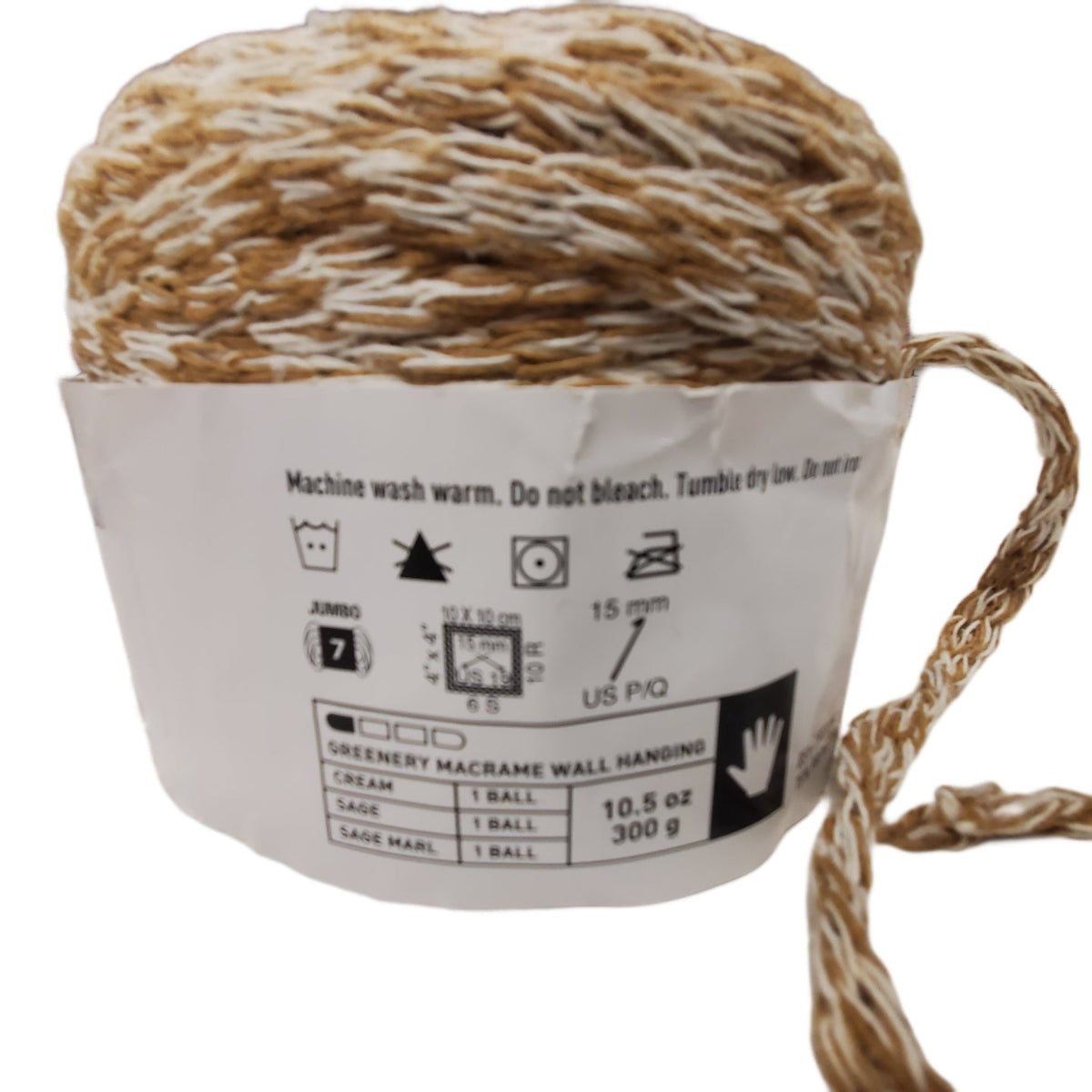 Loops & Threads Macrame Yarn 82 Yards – Sage Marble