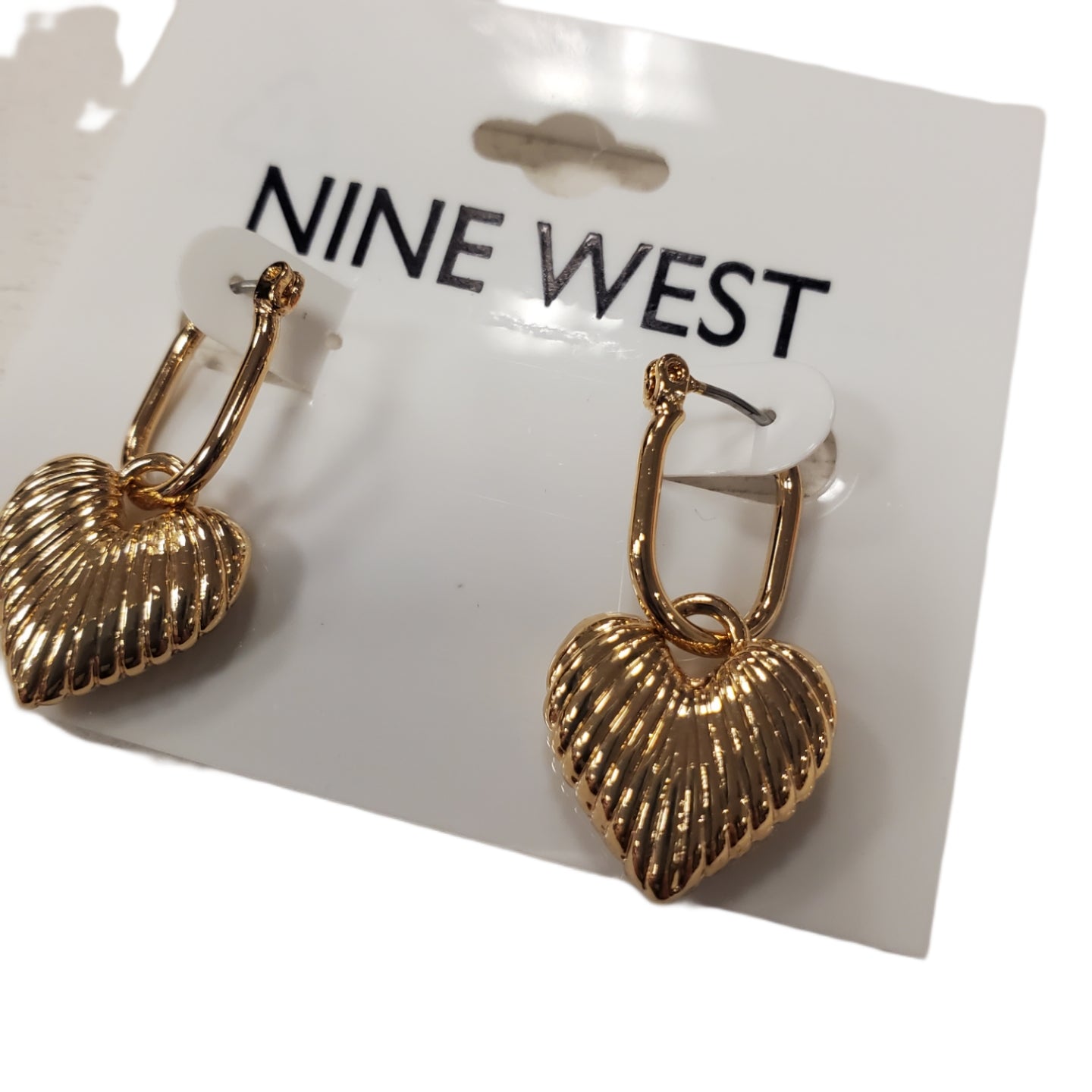 Golden Heart Earrings Nine West