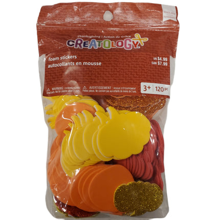 PUMPKIN SHAPED STICKERS, CREATOLOGY, FOAM STICKERS, 120pc