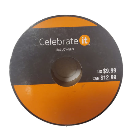 Gold & Black Halloween Wired Ribbon 1.5" x 25ft Celebrate It