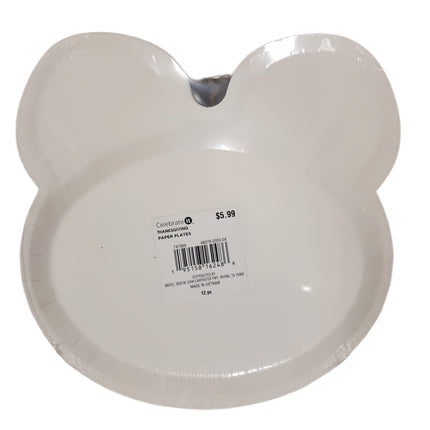 Celebrate It Thanksgiving Paper Plates Bear 12-Pc