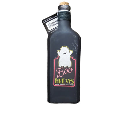 Boo Brews Ashland Glass Potion Bottle Halloween Decor 8.5"