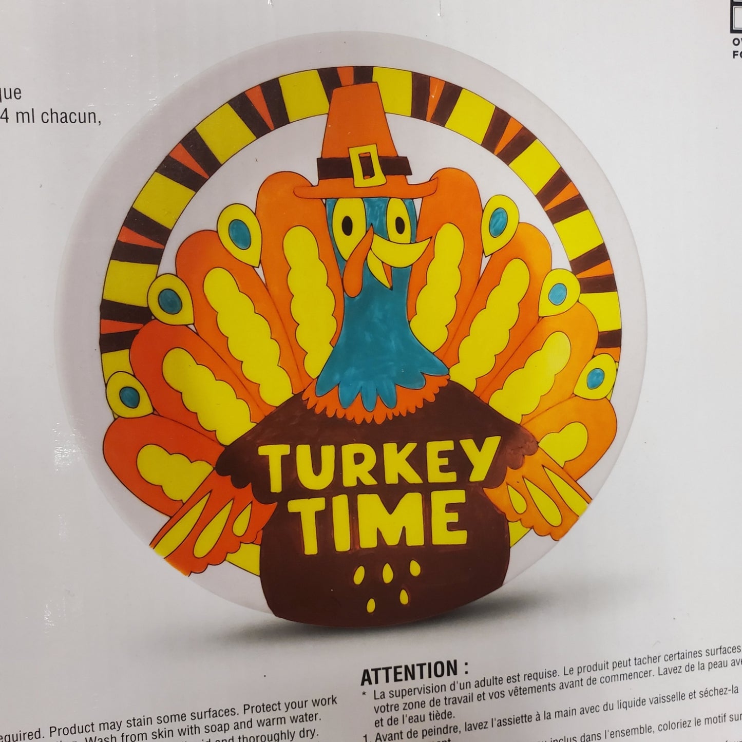 Creatology Color Your Way 9 in Plate Kit Thanksgiving