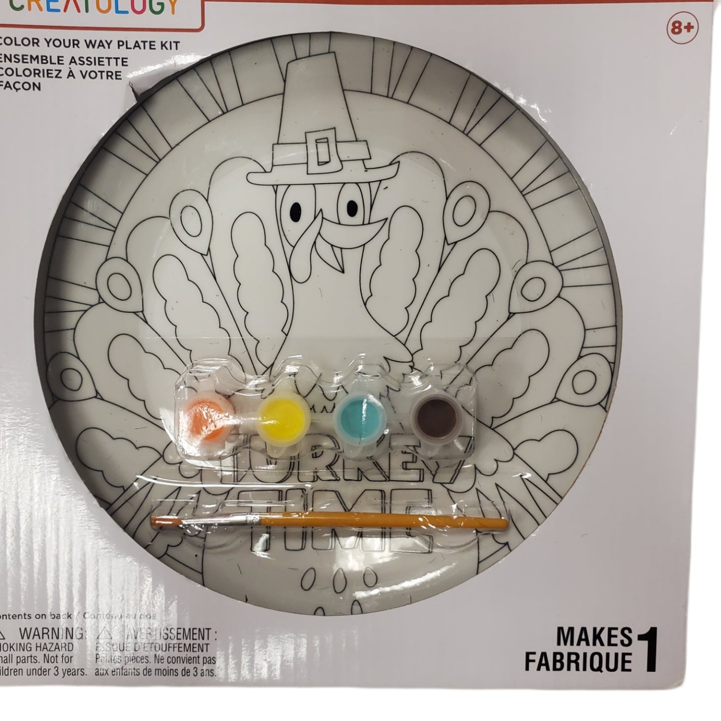 Creatology Color Your Way 9 in Plate Kit Thanksgiving