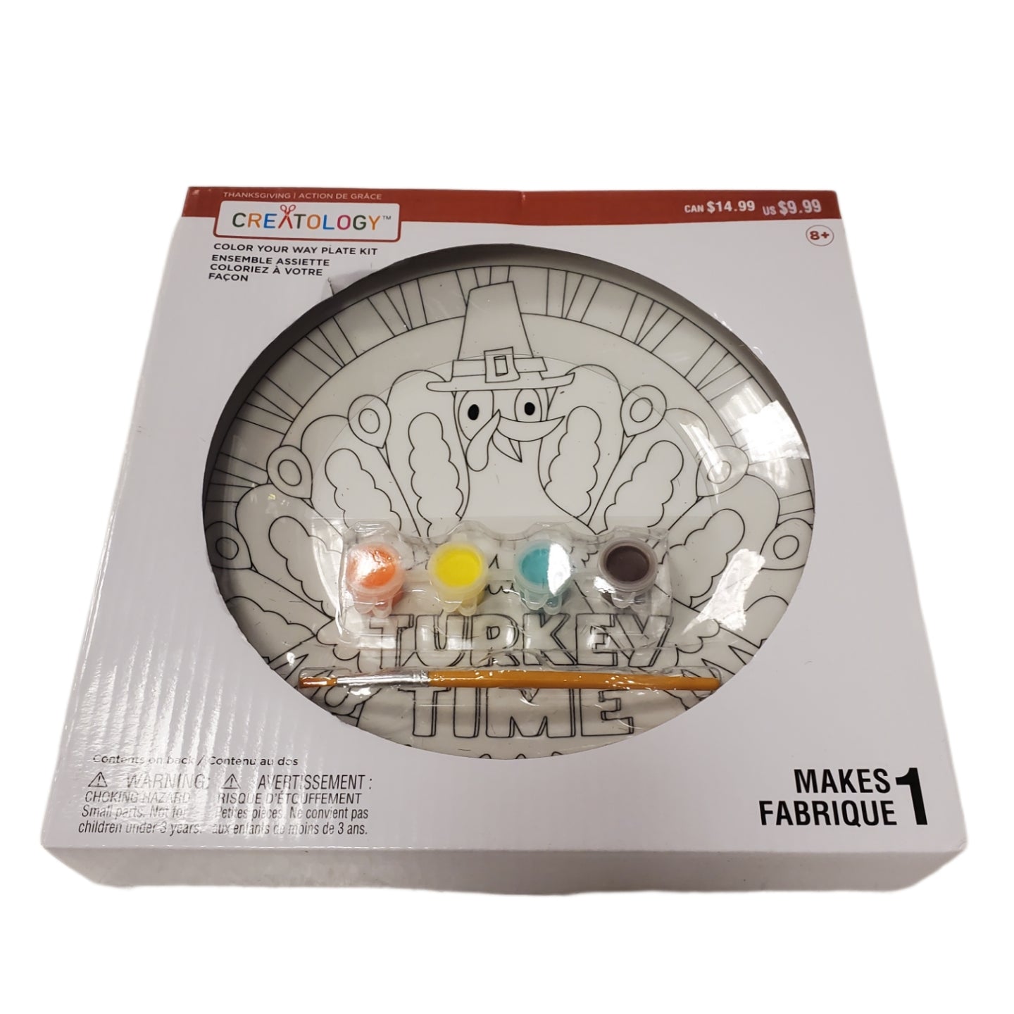 Creatology Color Your Way 9 in Plate Kit Thanksgiving