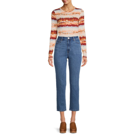 Crew Ribbed Tee Shirt No Boundaries Tie-Dye XS-(1)