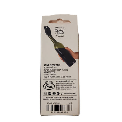 Genuine Fred Scaredy Cat Wine Stopper Halloween