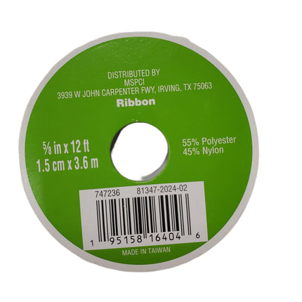 Ribbon Celebrate It Tailgate 5/8 in X 12 ft Black & White Stripes