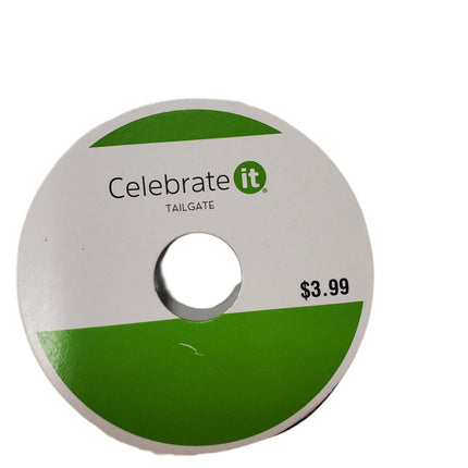 Ribbon Celebrate It Tailgate 5/8 in X 12 ft Black & White Stripes