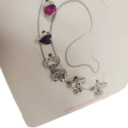 Mixed Earring Stud Set 6-pc Hypo-Allergenic, Celebrate!, Valentine's Day