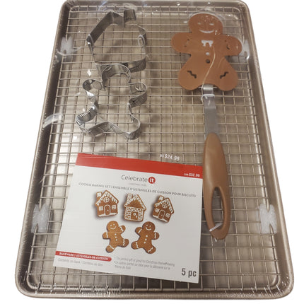 Non-Stick Celebrate Cookie Baking Sheet Set, 5pc 15.5 X 10.5 in