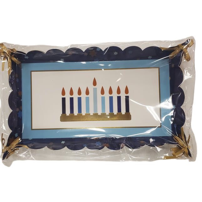 HANUKKAH 12in X 6.5in Paper Platter Tray Ashland