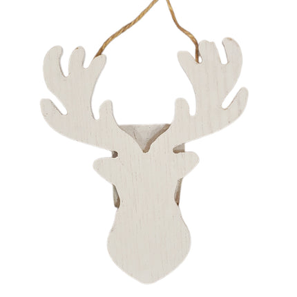 DIY Moose Shape Wood Ornament 5x4 in