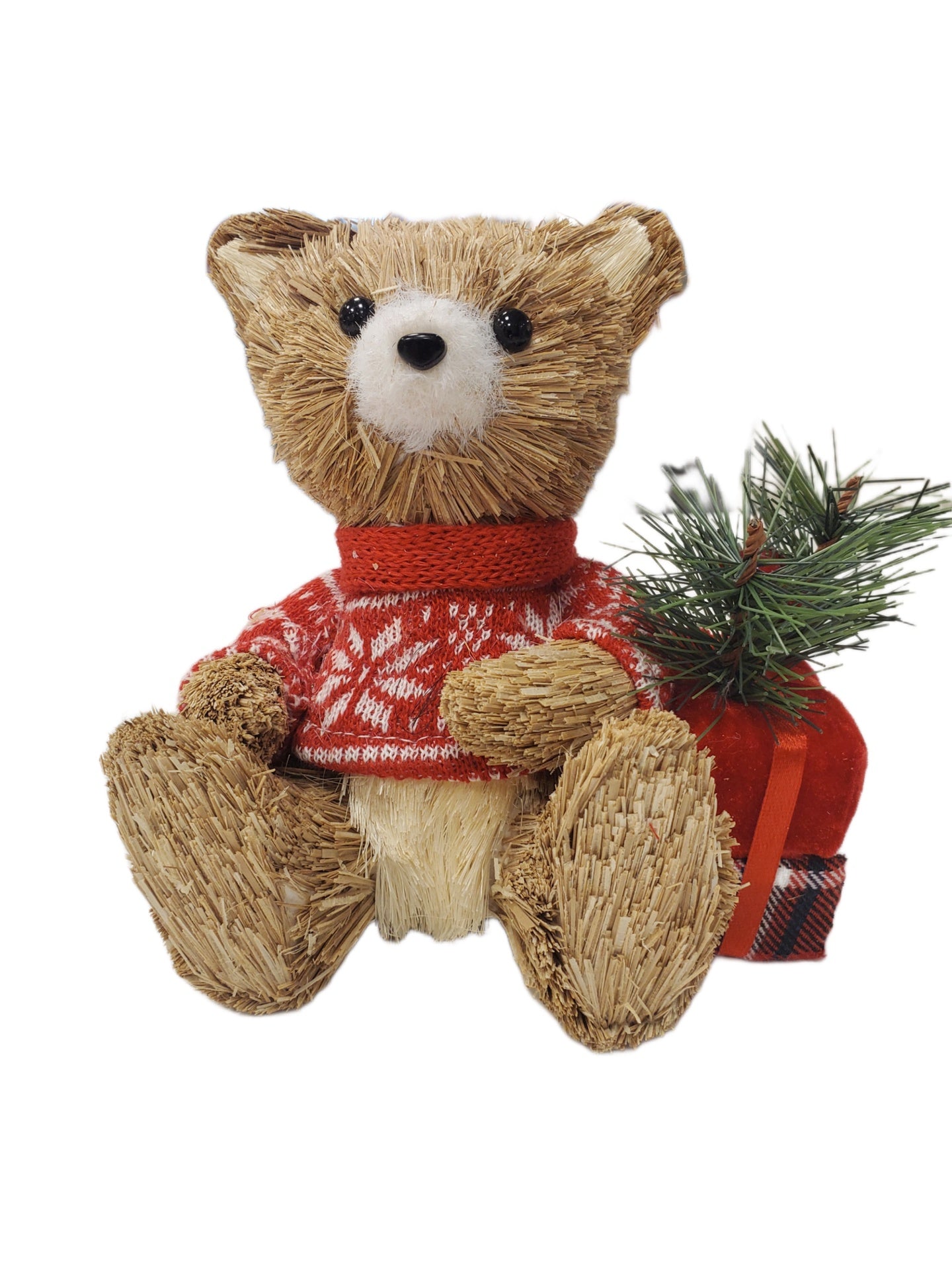 Christmas Sitting Bear Decor with Gifts 6x5x5"