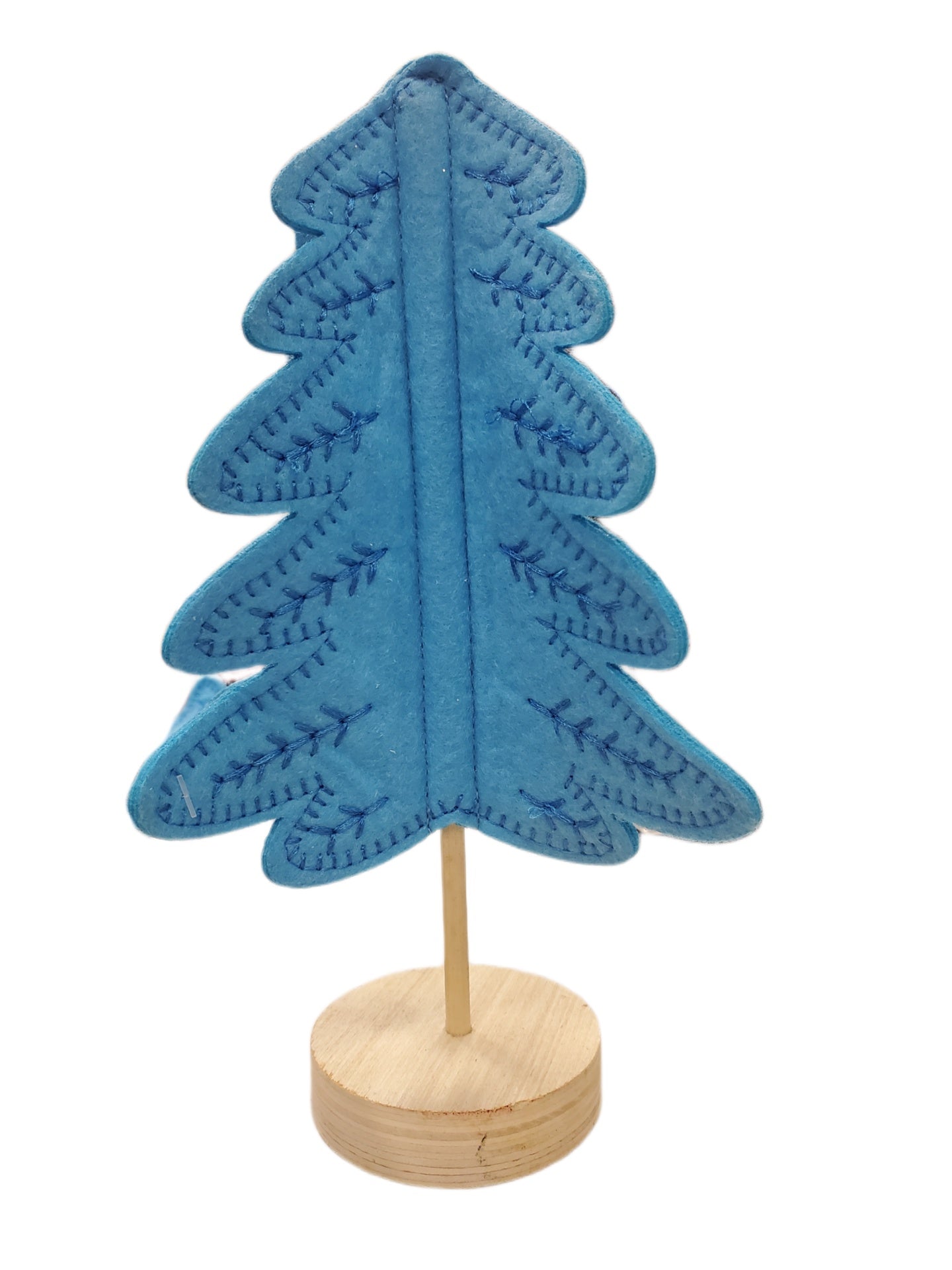 Blue Felt Tabletop Christmas Tree 9.5"x6"