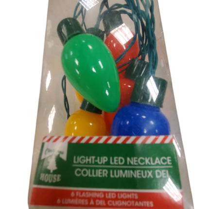 LIGHT-UP LED NECKLACE 6 FLASHING LED LIGHT