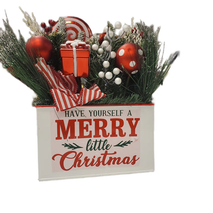 Ashland Floral Painted Tin Container 8.25"x5.5"