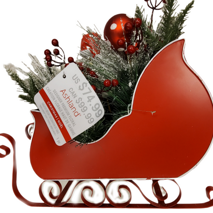 Ashland Floral Large Sleigh Tabletop Decor