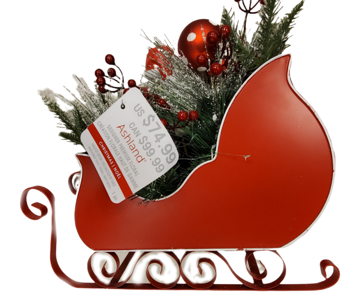 Ashland Floral Large Sleigh Tabletop Decor