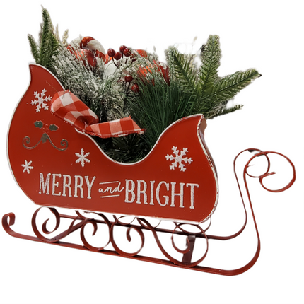 Ashland Floral Large Sleigh Tabletop Decor