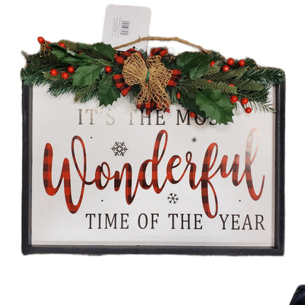 Premium Ashland Christmas Floral Wall Decor 16x22.5"