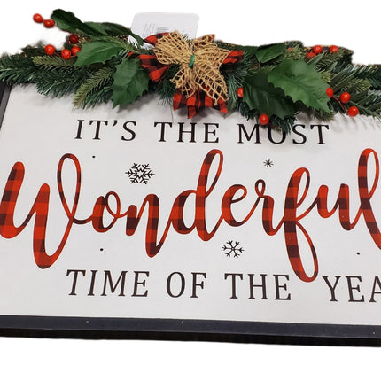 Premium Ashland Christmas Floral Wall Decor 16x22.5"