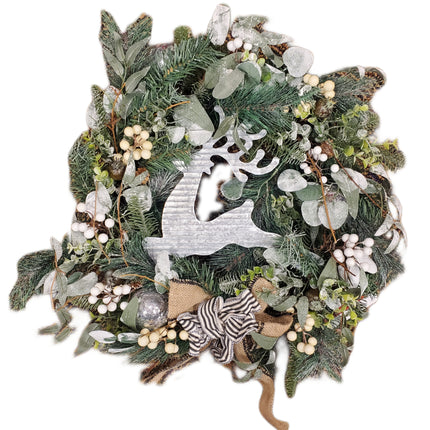 Ashland Premium Floral Deer Wreath - Home Decor