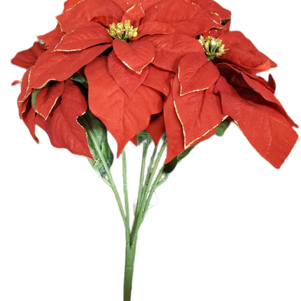 21" Ashland Poinsettia Christmas Spray Pick